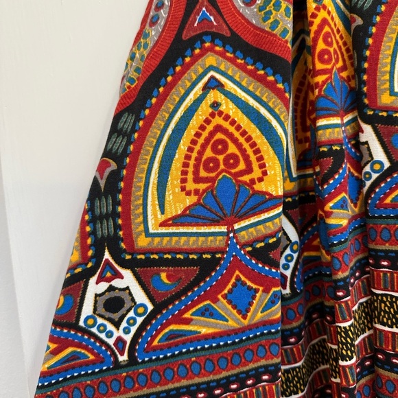 LuLaRoe Madison Pleated Skirt Pockets Boho Southwestern Aztec Size S NWT - Picture 3 of 10